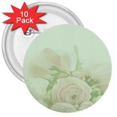 Pastel Roses Background Romantic 3  Buttons (10 Pack)  by Nexatart