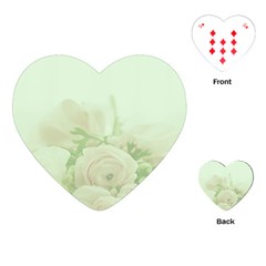 Pastel Roses Background Romantic Playing Cards (heart) by Nexatart