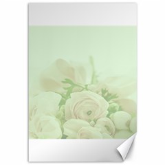 Pastel Roses Background Romantic Canvas 12  X 18  by Nexatart