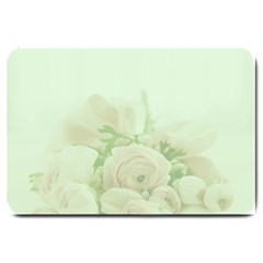 Pastel Roses Background Romantic Large Doormat  by Nexatart