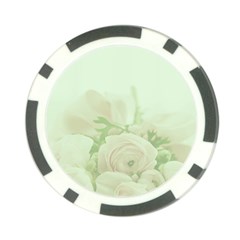 Pastel Roses Background Romantic Poker Chip Card Guard by Nexatart