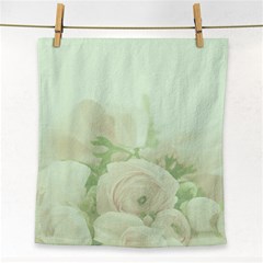 Pastel Roses Background Romantic Face Towel by Nexatart