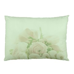 Pastel Roses Background Romantic Pillow Case by Nexatart