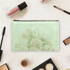 Pastel Roses Background Romantic Cosmetic Bag (medium) by Nexatart