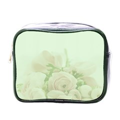 Pastel Roses Background Romantic Mini Toiletries Bag (one Side) by Nexatart