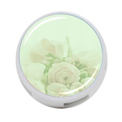 Pastel Roses Background Romantic 4-port Usb Hub (two Sides) by Nexatart