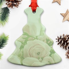 Pastel Roses Background Romantic Ornament (christmas Tree) 