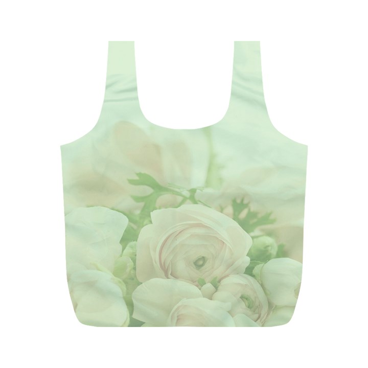 Pastel Roses Background Romantic Full Print Recycle Bag (M)