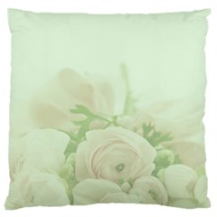 Pastel Roses Background Romantic Large Flano Cushion Case (two Sides) by Nexatart