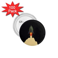 Rocket Space Stars 1 75  Buttons (100 Pack)  by Nexatart