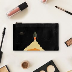 Rocket Space Stars Cosmetic Bag (small) by Nexatart