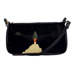 Rocket Space Stars Shoulder Clutch Bag by Nexatart