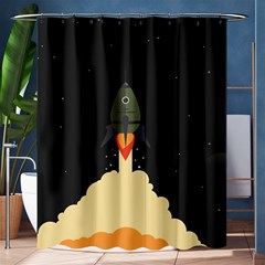 Rocket Space Stars Shower Curtain 60  X 72  (medium)  by Nexatart