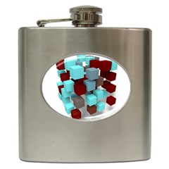 Matrix Network Data Exchange Hip Flask (6 Oz) by Nexatart