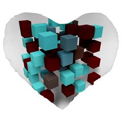 Matrix Network Data Exchange Large 19  Premium Heart Shape Cushions by Nexatart