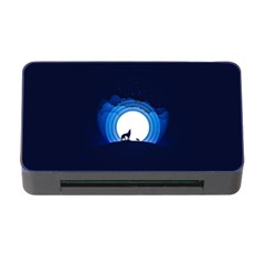 Month Full Moon Wolf Night Memory Card Reader With Cf by Nexatart