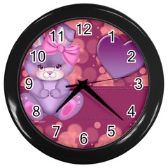 Illustration Love Celebration Wall Clock (black) by Nexatart