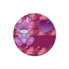 Illustration Love Celebration Rubber Round Coaster (4 Pack)  by Nexatart