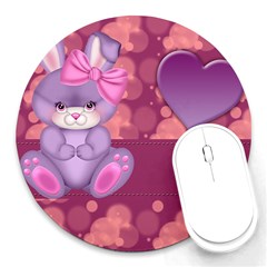 Illustration Love Celebration Round Mousepads by Nexatart