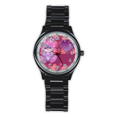 Illustration Love Celebration Stainless Steel Round Watch by Nexatart