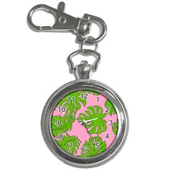 Leaves Tropical Plant Green Garden Key Chain Watches by Nexatart