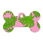 Leaves Tropical Plant Green Garden Dog Tag Bone (One Side) Front