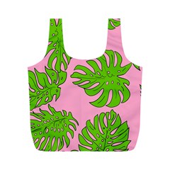 Leaves Tropical Plant Green Garden Full Print Recycle Bag (m) by Nexatart