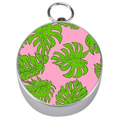 Leaves Tropical Plant Green Garden Silver Compasses by Nexatart