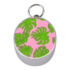 Leaves Tropical Plant Green Garden Mini Silver Compasses by Nexatart