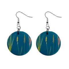 Grass Grasses Blade Of Grass Mini Button Earrings by Nexatart