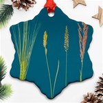 Grass Grasses Blade Of Grass Snowflake Ornament (Two Sides) Front