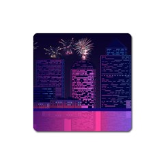 Architecture Home Skyscraper Square Magnet by Nexatart