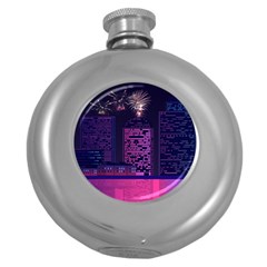 Architecture Home Skyscraper Round Hip Flask (5 Oz)