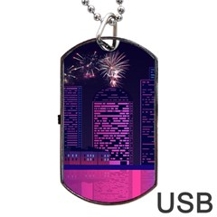 Architecture Home Skyscraper Dog Tag Usb Flash (one Side) by Nexatart