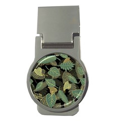 Autumn Fallen Leaves Dried Leaves Money Clips (round)  by Nexatart