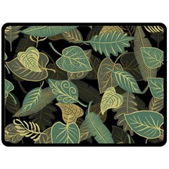 Autumn Fallen Leaves Dried Leaves Fleece Blanket (large)  by Nexatart