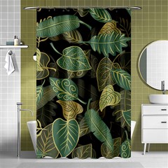 Autumn Fallen Leaves Dried Leaves Shower Curtain 48  X 72  (small)  by Nexatart