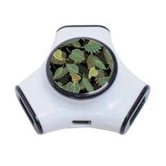 Autumn Fallen Leaves Dried Leaves 3-port Usb Hub by Nexatart