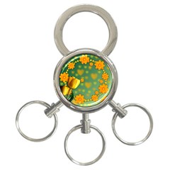 Background Design Texture Tulips 3-ring Key Chains by Nexatart