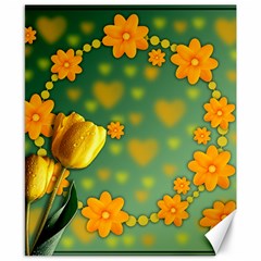 Background Design Texture Tulips Canvas 8  X 10  by Nexatart