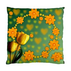 Background Design Texture Tulips Standard Cushion Case (one Side) by Nexatart