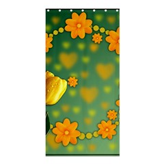 Background Design Texture Tulips Shower Curtain 36  X 72  (stall)  by Nexatart