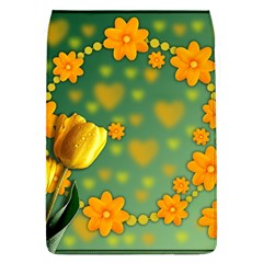 Background Design Texture Tulips Removable Flap Cover (l) by Nexatart