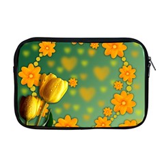 Background Design Texture Tulips Apple Macbook Pro 17  Zipper Case by Nexatart