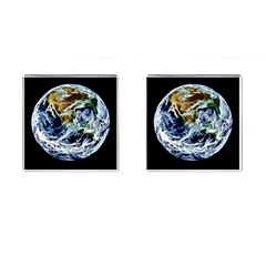 Spherical Science Fractal Planet Cufflinks (square) by Nexatart