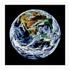 Spherical Science Fractal Planet Medium Glasses Cloth (2-side) by Nexatart