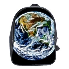 Spherical Science Fractal Planet School Bag (large) by Nexatart