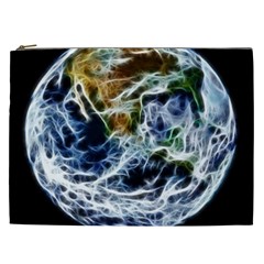 Spherical Science Fractal Planet Cosmetic Bag (xxl) by Nexatart