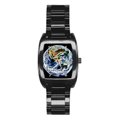 Spherical Science Fractal Planet Stainless Steel Barrel Watch by Nexatart