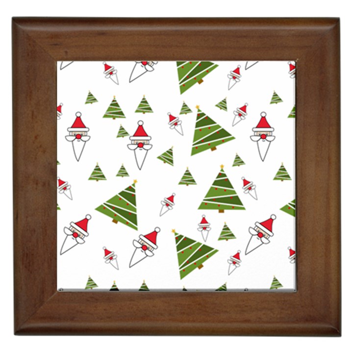 Christmas Santa Claus Decoration Framed Tiles